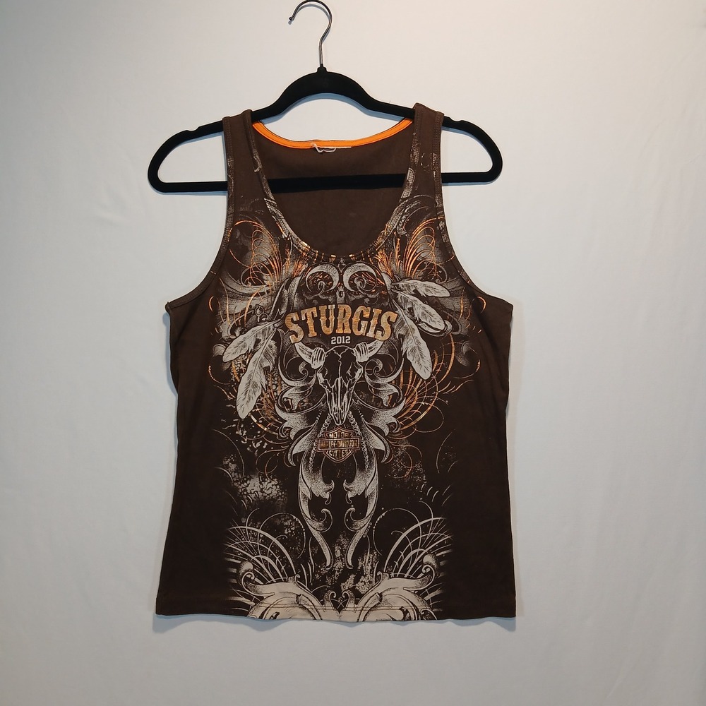 Sturgis Harley Davidson 2012 tank biker western boho cowgirl y2k festival